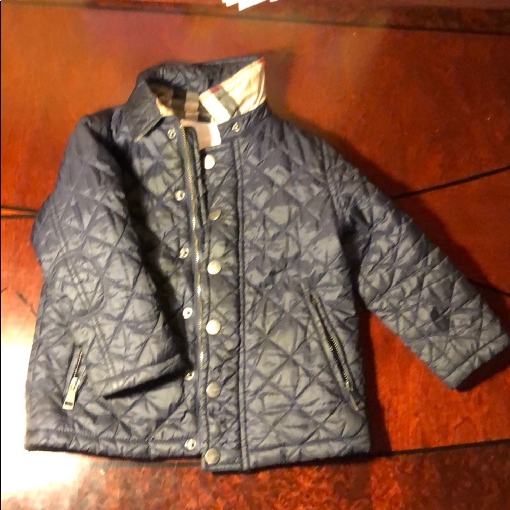 Burberry Children Blue Quilted Jacket